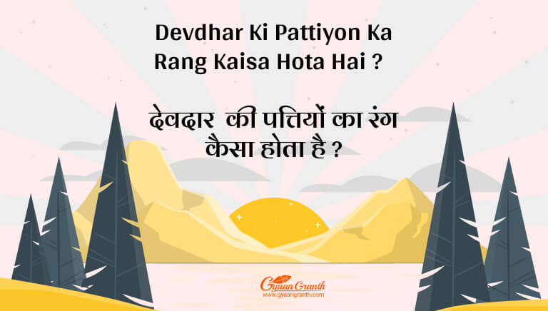 Devdhar Ki Pattiyon Ka Rang Kaisa Hota Hai