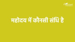 महोदय में कौनसी संधि है