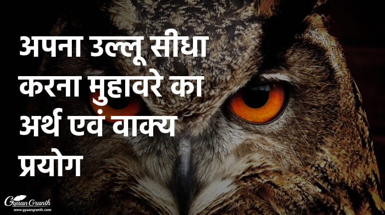 अपना उल्लू सीधा करना मुहावरे का अर्थ एवं वाक्य प्रयोग