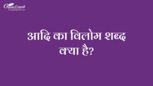 आदि का विलोम शब्द क्या है?
