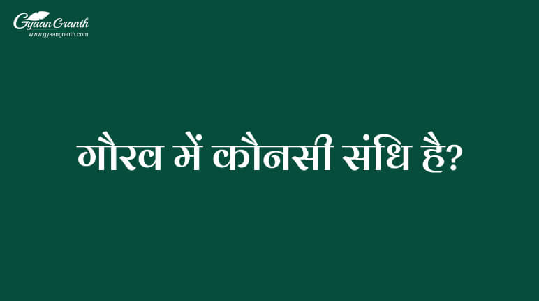 गौरव में कौनसी संधि है?