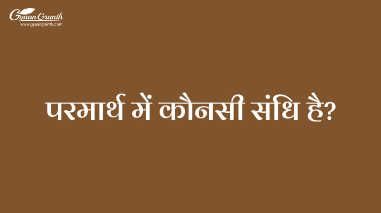परमार्थ में कौनसी संधि है?