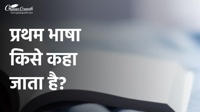 प्रथम भाषा किसे कहा जाता है?