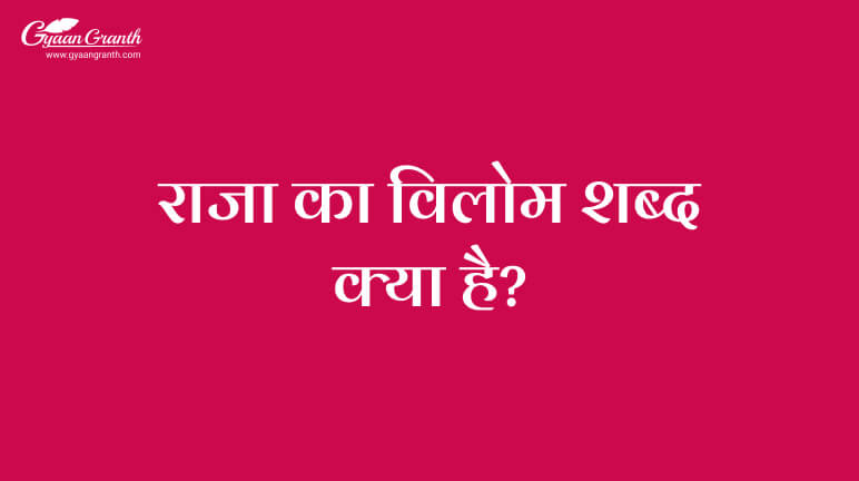 राजा का विलोम शब्द क्या है?