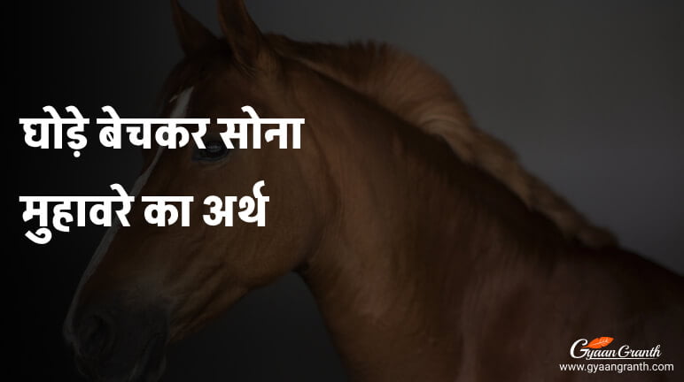 घोड़े बेचकर सोना मुहावरे का अर्थ