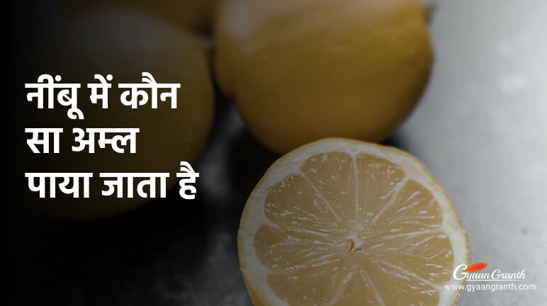 नींबू में कौन सा अम्ल पाया जाता है