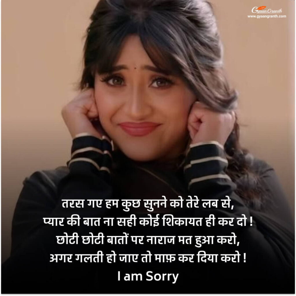 Sorry shayari hindi