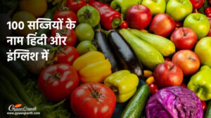 100 सब्जियों के नाम हिंदी और इंग्लिश में